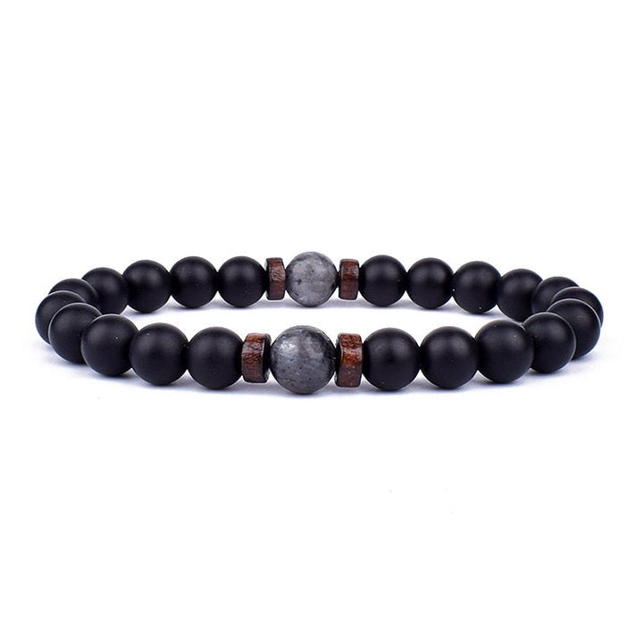 Stone Bracelet | Natural Gemstone Jewellery | Women's Fashion Accessory-Mega Black-S-17cm-Nora Luxe