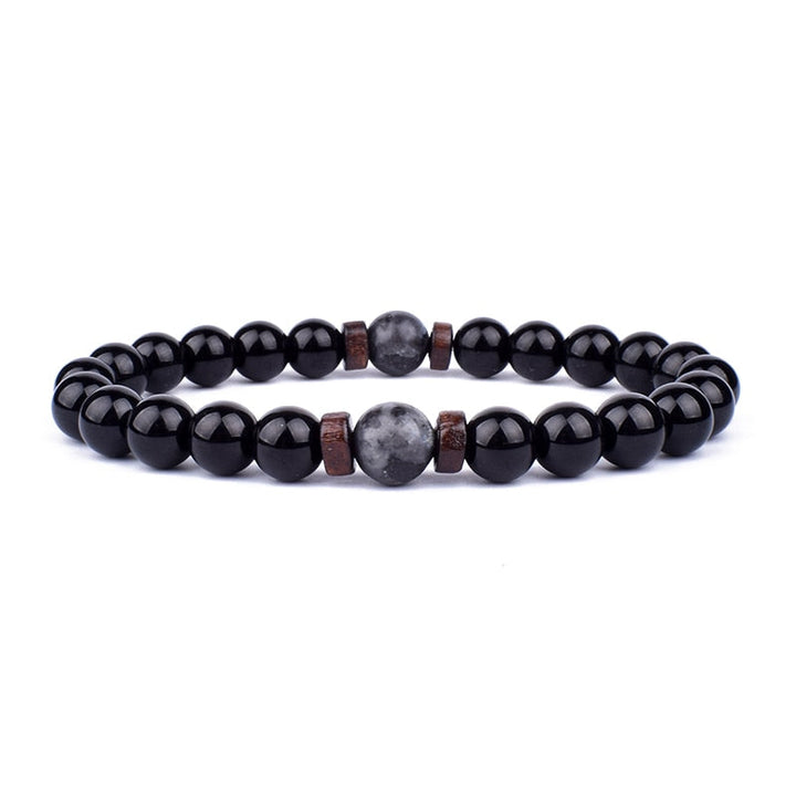 Stone Bracelet | Natural Gemstone Jewellery | Women's Fashion Accessory-Moon Black-S-17cm-Nora Luxe