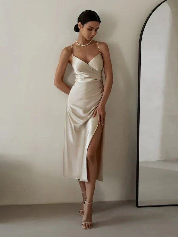 Strapless Dress - Luna-Champagne-S-Nora Luxe