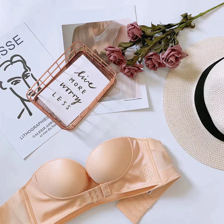 Strapless push-up bra with lifting effect – buy 1, get 1 free – Elina-Beige-30-A-Nora Luxe