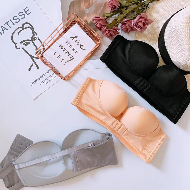 Strapless push-up bra with lifting effect – buy 1, get 1 free – Elina-Beige-30-A-Nora Luxe