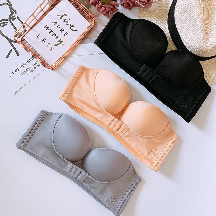Strapless push-up bra with lifting effect – buy 1, get 1 free – Elina-Beige-30-A-Nora Luxe