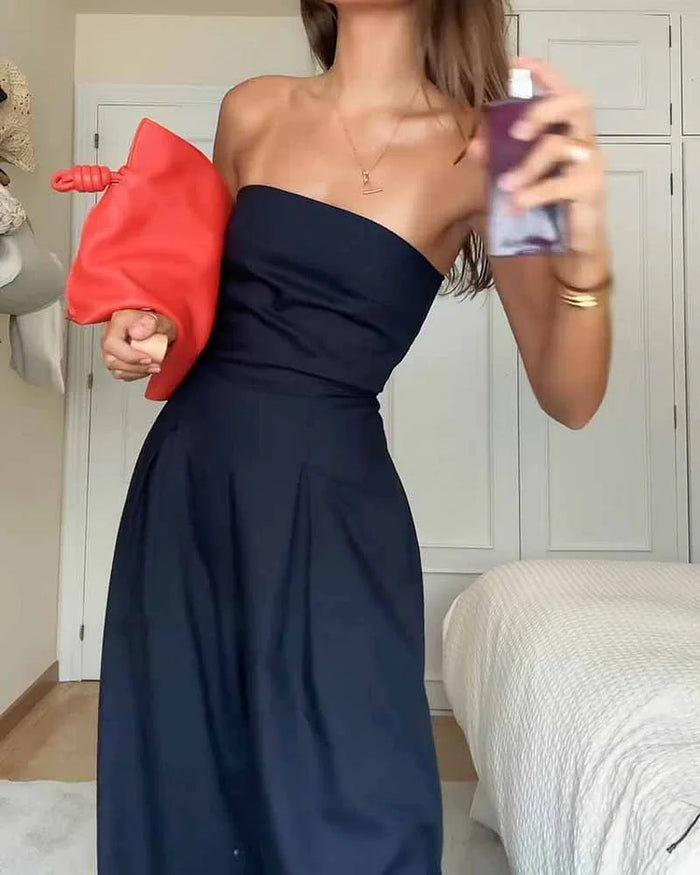 Strapless & Stylish Women's Jumpsuit for Every Occasion – Elina-Brown-XS-Nora Luxe