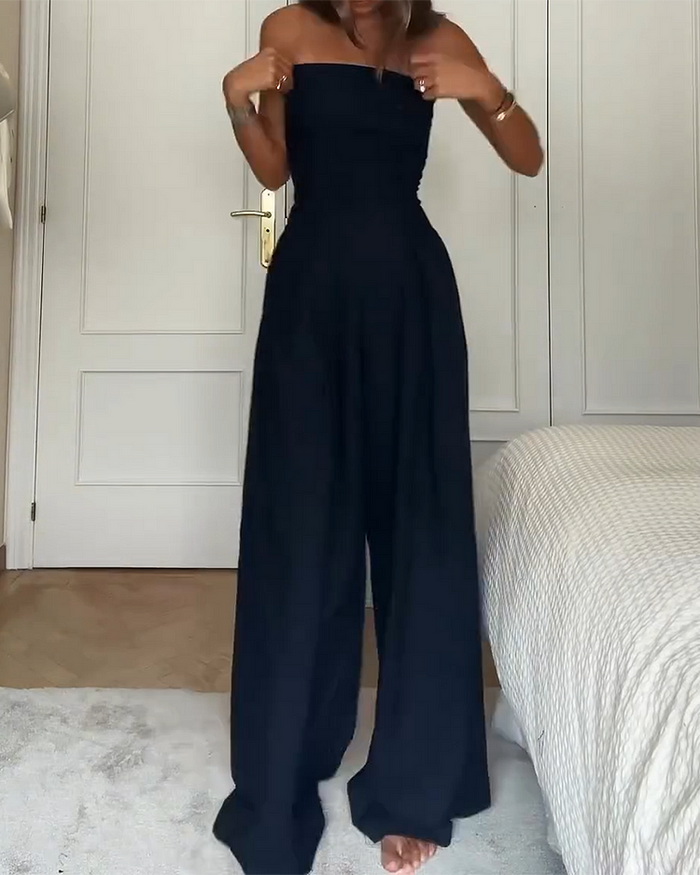 Strapless & Stylish Women's Jumpsuit for Every Occasion – Elina-Brown-XS-Nora Luxe