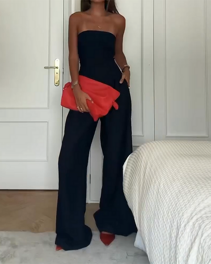 Strapless & Stylish Women's Jumpsuit for Every Occasion – Elina-Brown-XS-Nora Luxe