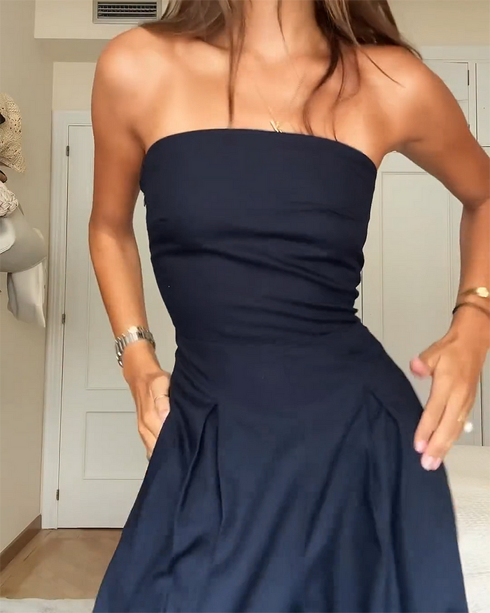Strapless & Stylish Women's Jumpsuit for Every Occasion – Elina-Navy blue-XS-Nora Luxe