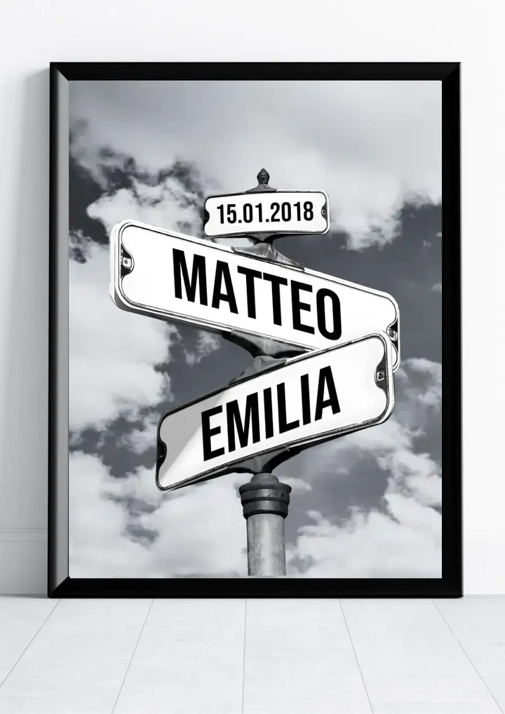 Street Signs Poster for Couples-Digital Download-Nora Luxe