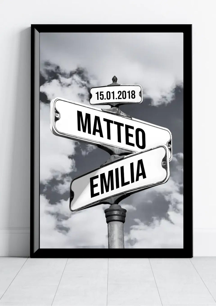 Street Signs Poster for Couples-Digital Download-Nora Luxe