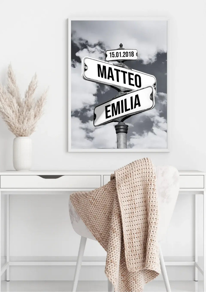 Street Signs Poster for Couples-Digital Download-Nora Luxe