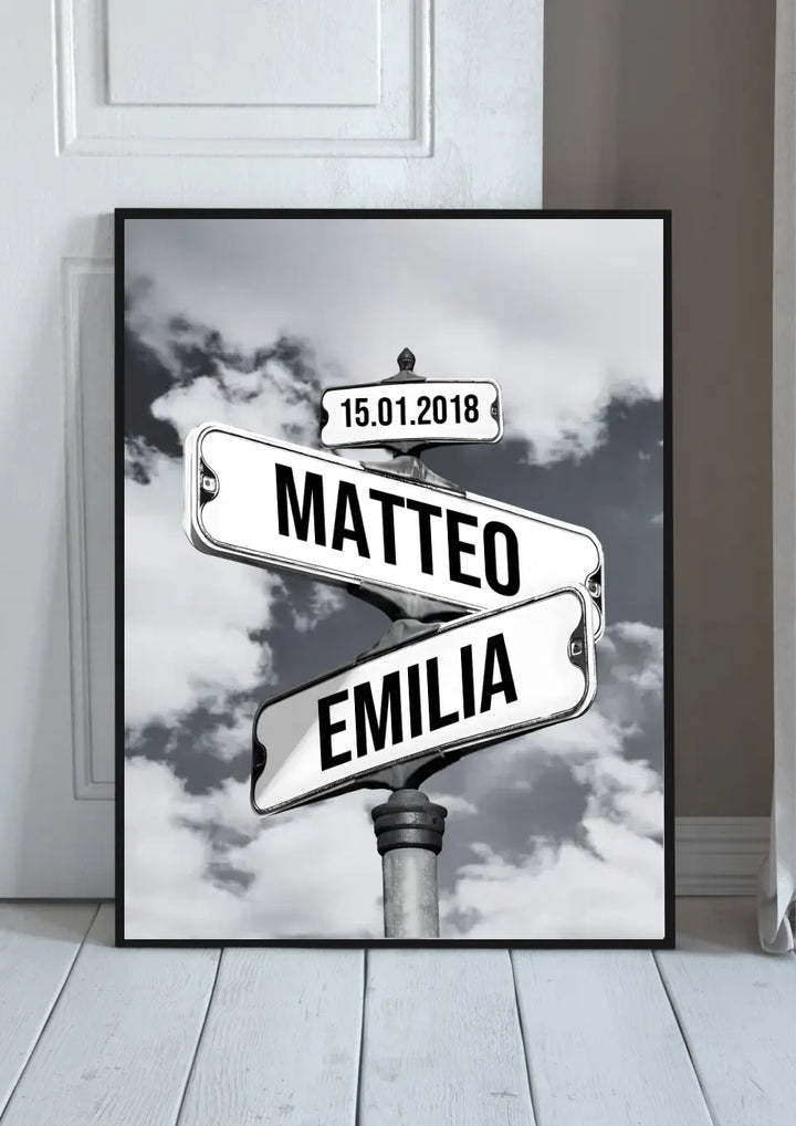 Street Signs Poster for Couples-Digital Download-Nora Luxe