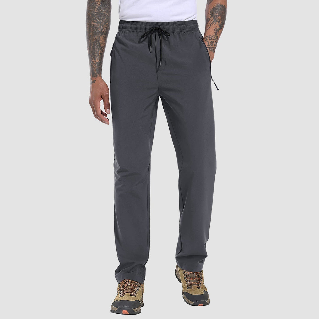 Stretch & Quick-Drying Men's Outdoor Trousers - FlexiTrek-Dark Gray-S-Nora Luxe