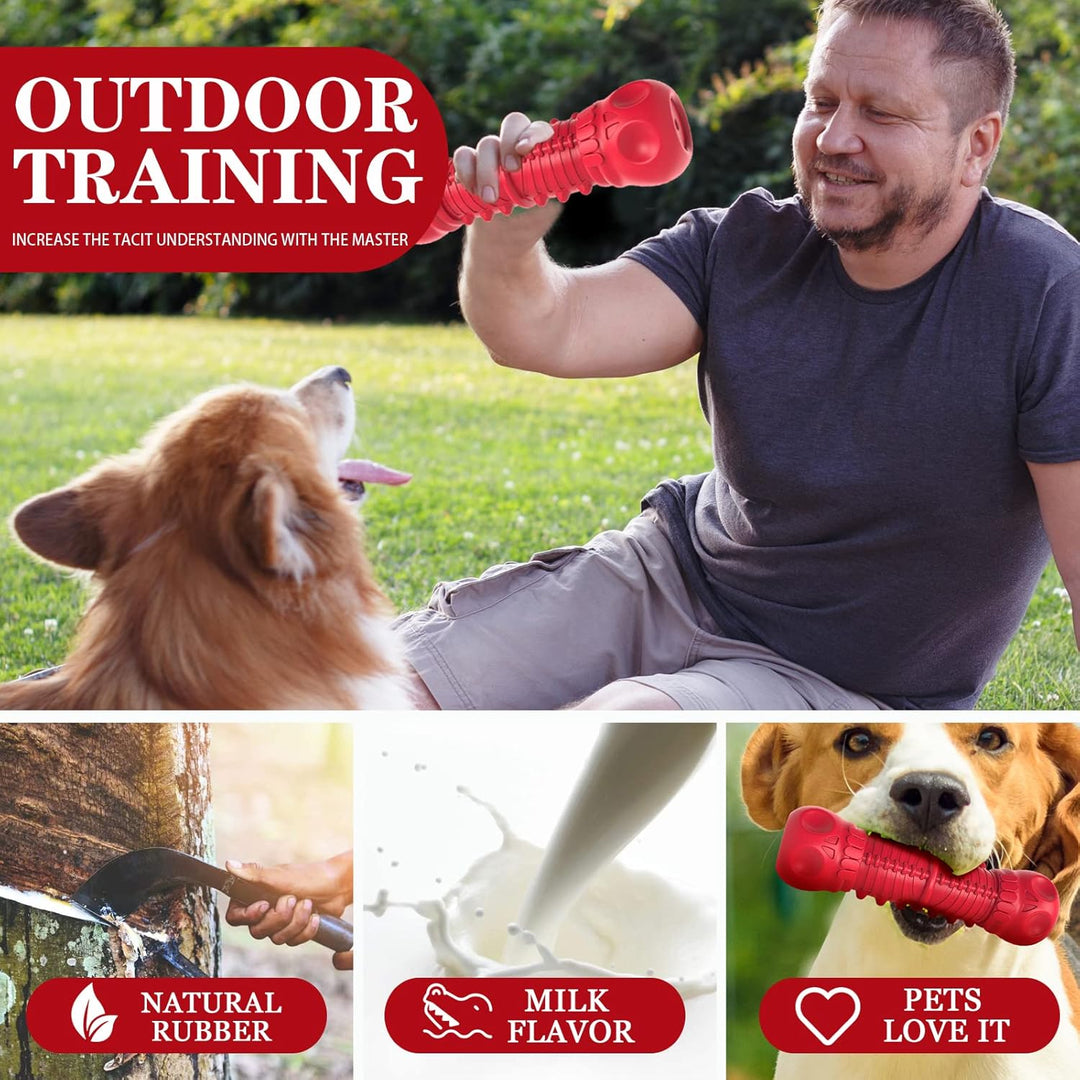 Strong Rubber Chew Toy for Dogs-Red-Nora Luxe