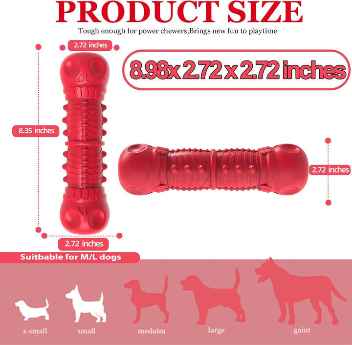 Strong Rubber Chew Toy for Dogs-Red-Nora Luxe