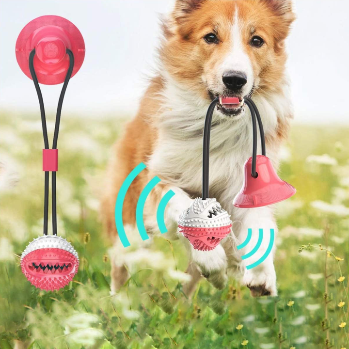 Sturdy Dog Pulling Rope - PlayPaw-Blue + Pink-Nora Luxe