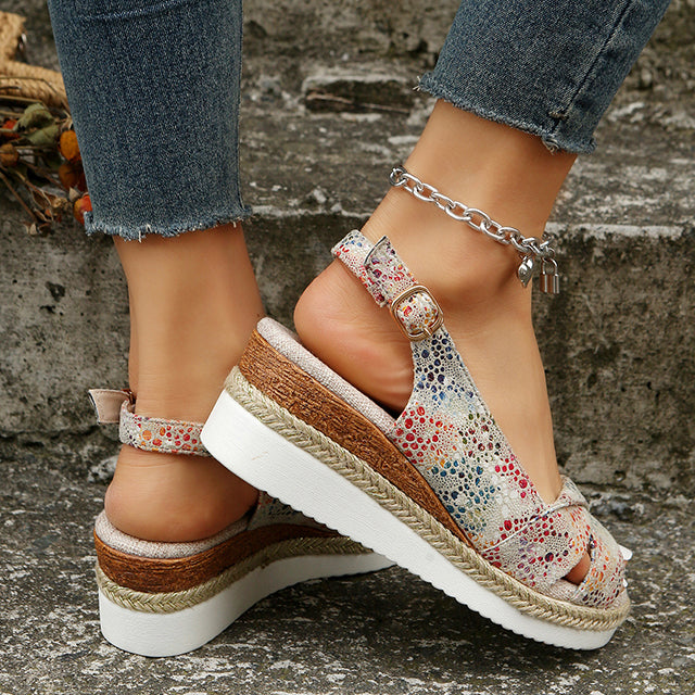 Sturdy Ladies Platform Sandals – Romy-Multicoloured-35-State of Style