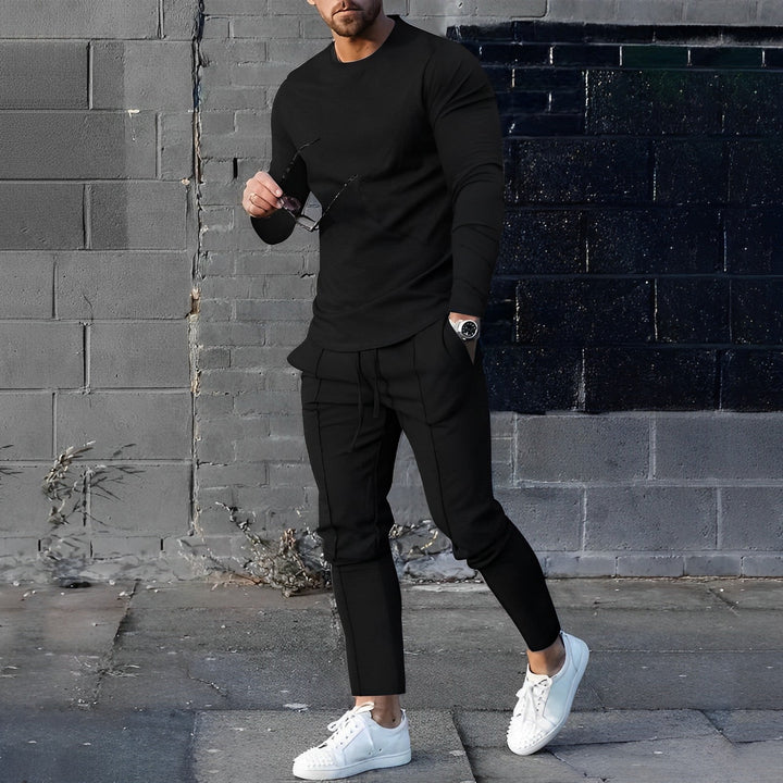 Stylish 2-piece Men's Outfit - UrbanEase-Black-S-Nora Luxe