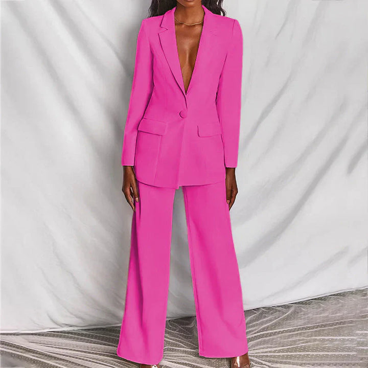 Stylish 2-Piece Women's Suit - Eveline-Pink-S-The Livary