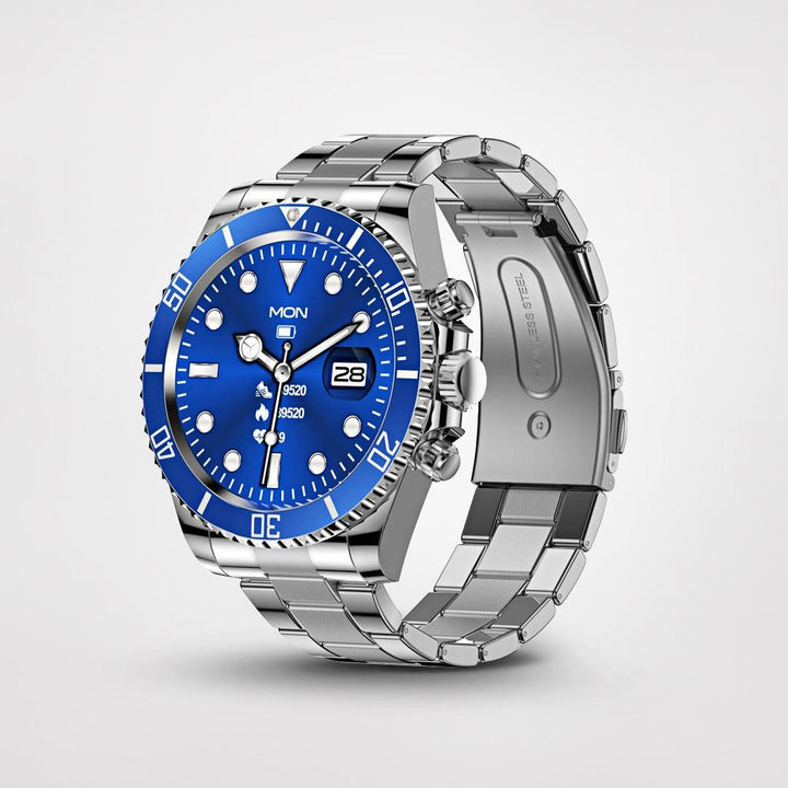 Stylish and Advanced Smartwatch - PowerFit-Blue-Nora Luxe