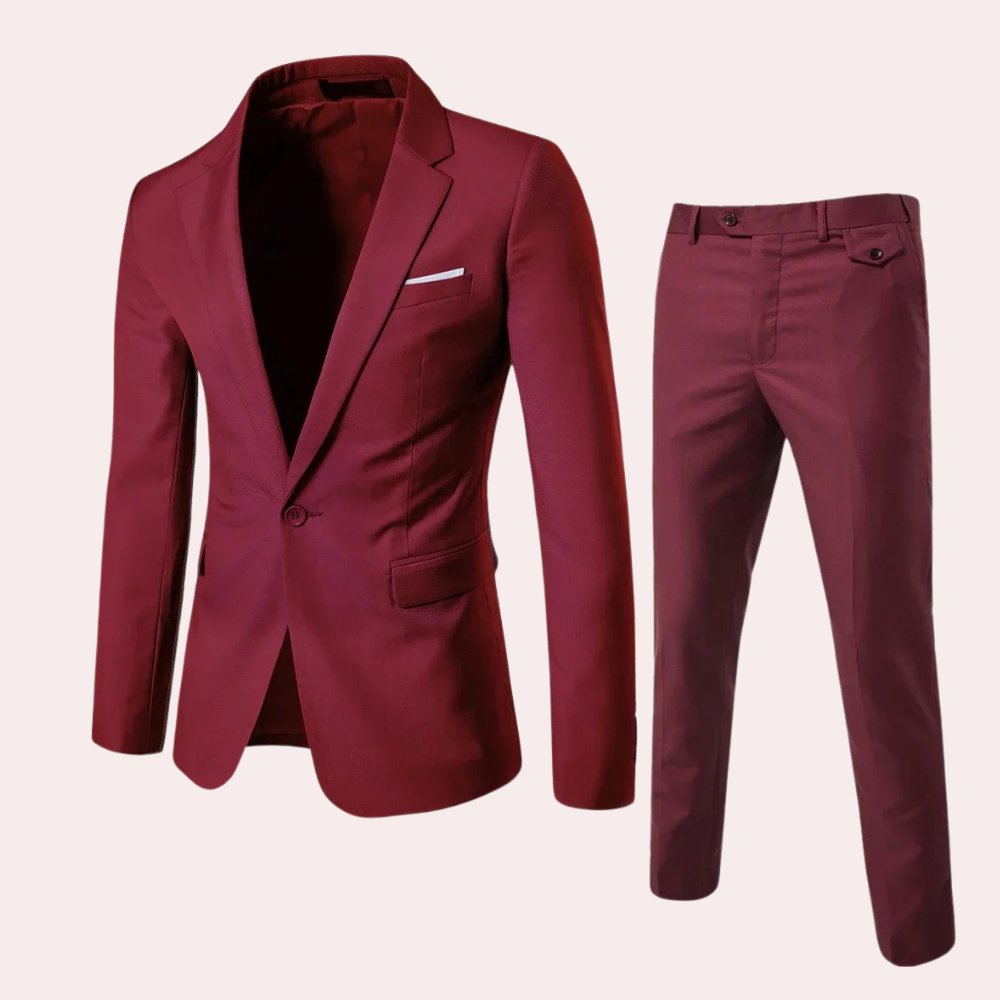 Stylish and Comfortable Men’s Suit - Maxim-Red-S-Nora Luxe