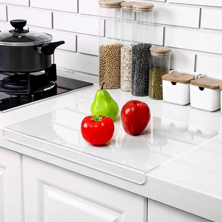 Stylish and Safe Non-Slip Cutting Board - GlassEdge-17.72 x 13.78 in-Nora Luxe