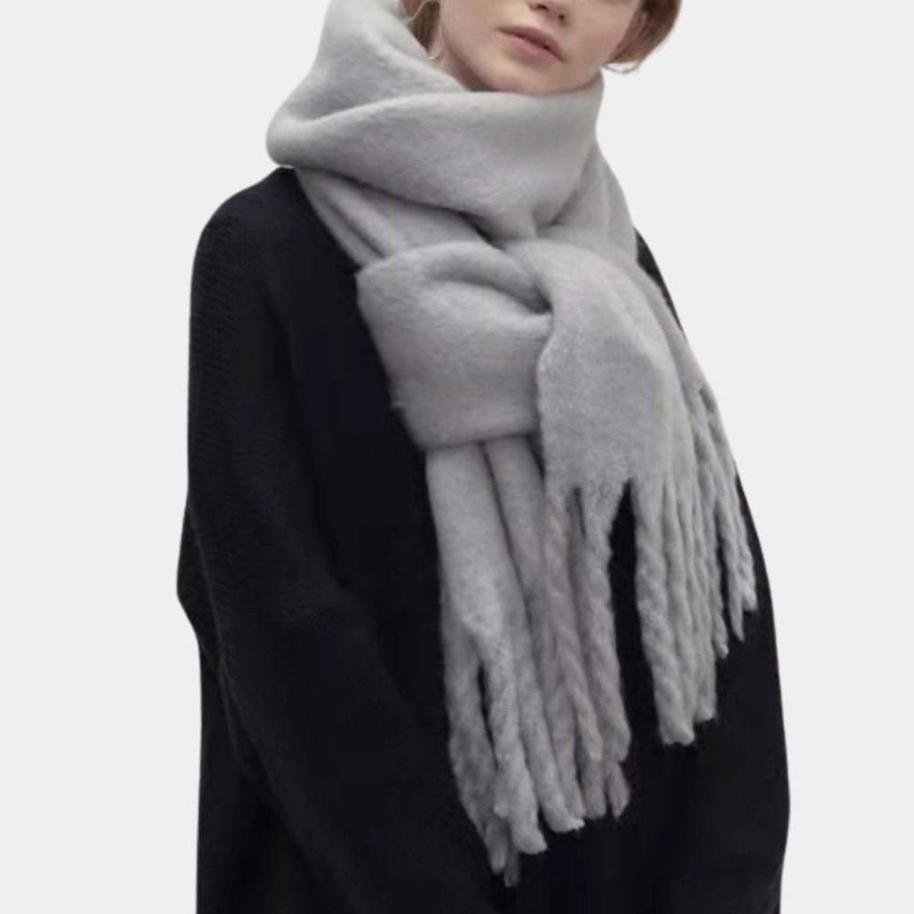 Stylish and Soft Women's Scarf - Elise-Gray-Nora Luxe