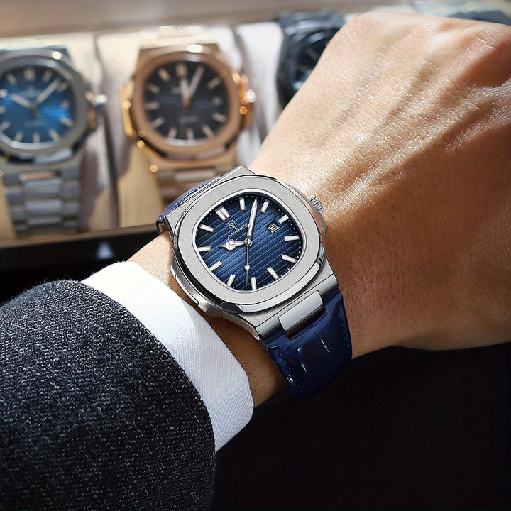 Stylish and Sustainable Men's Wristwatch - ValorLuxe-Blue-Nora Luxe