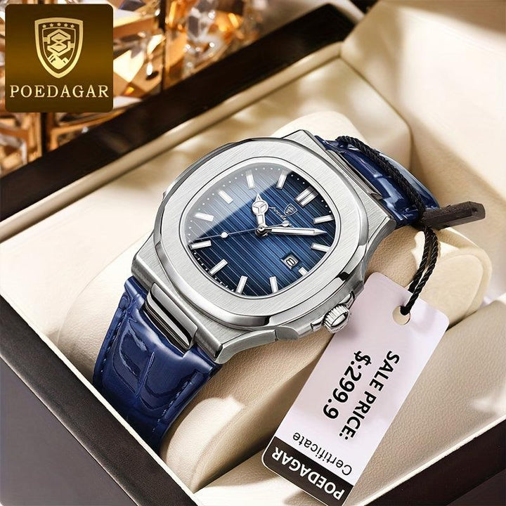 Stylish and Sustainable Men's Wristwatch - ValorLuxe-Blue-Nora Luxe