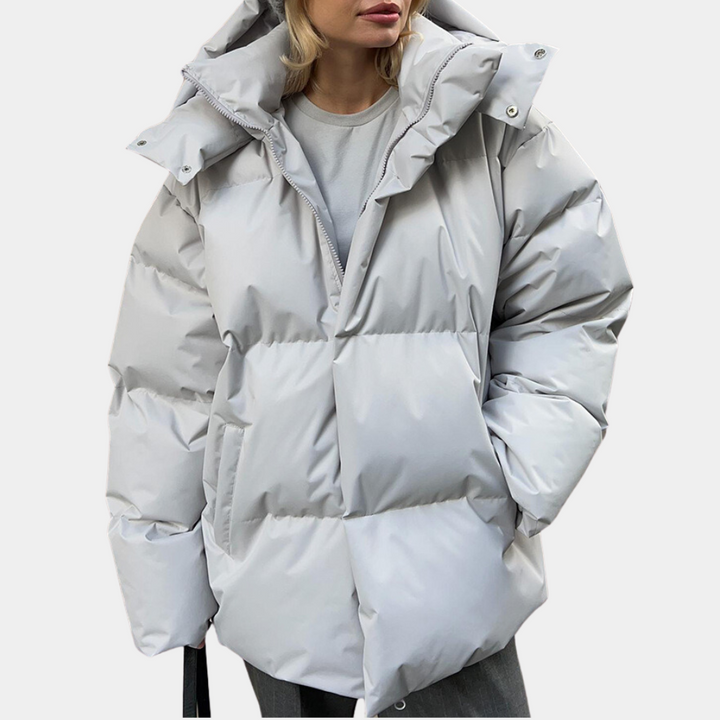 Stylish and Weatherproof Ladies Jacket - Windbreaker-Light gray-XS-Nora Luxe