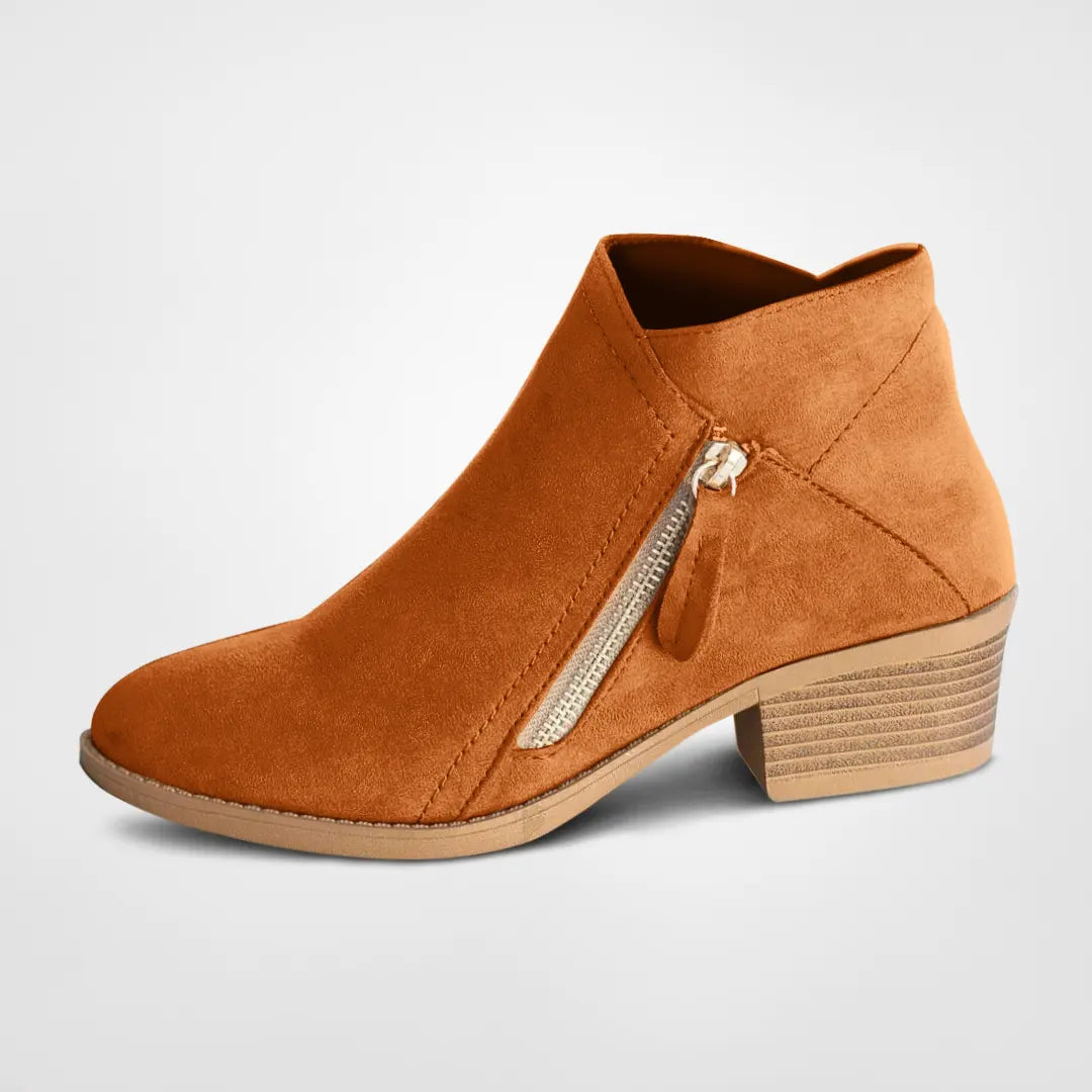 Stylish Ankle Boots with Zipper - ModiStep-Orange-2.0-Nora Luxe