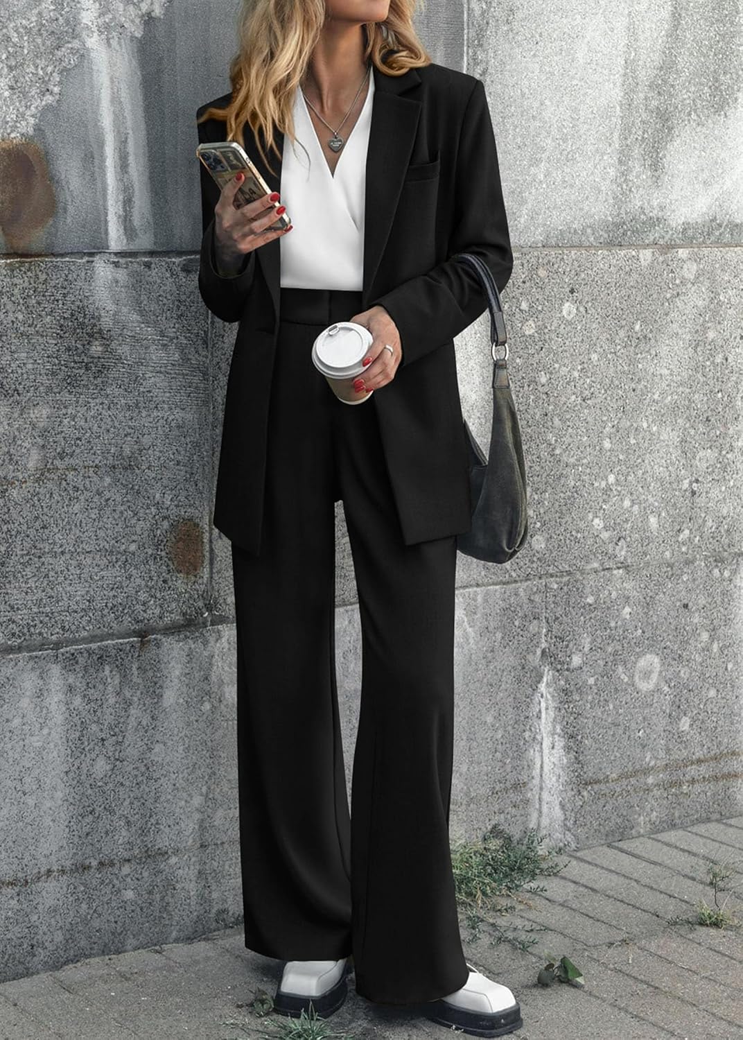 Stylish Blazer and Trouser Set - Mia-Olive Green-S-Nora Luxe