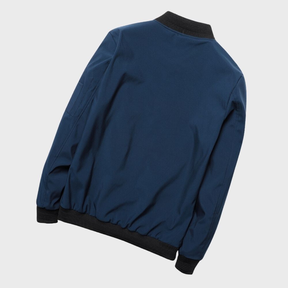 Stylish Bomber Jacket for Men - Rafa-Blue-M-Nora Luxe
