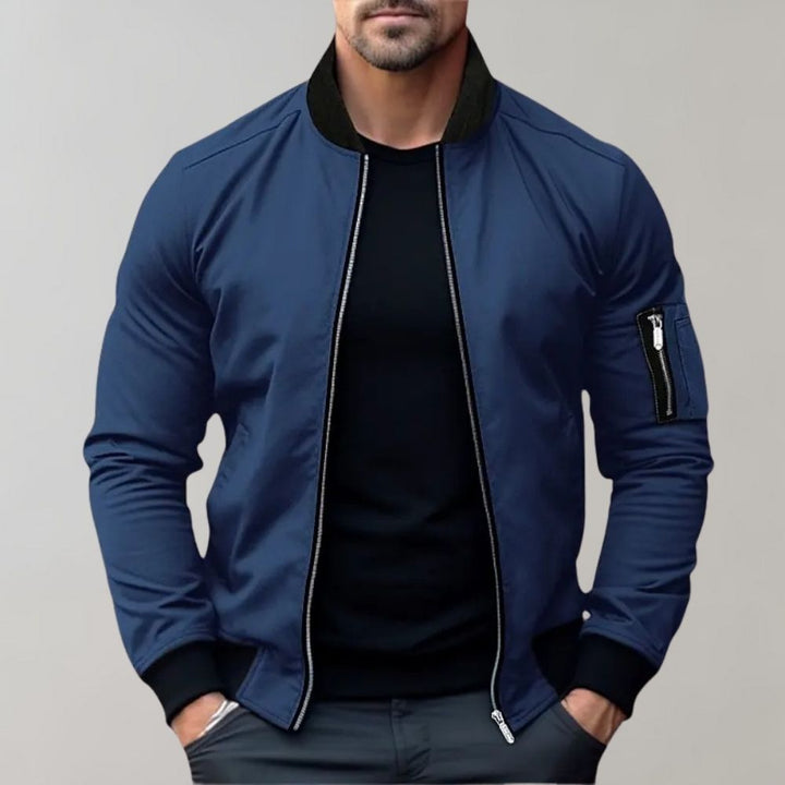 Stylish Bomber Jacket for Men - Rafa-Blue-M-Nora Luxe