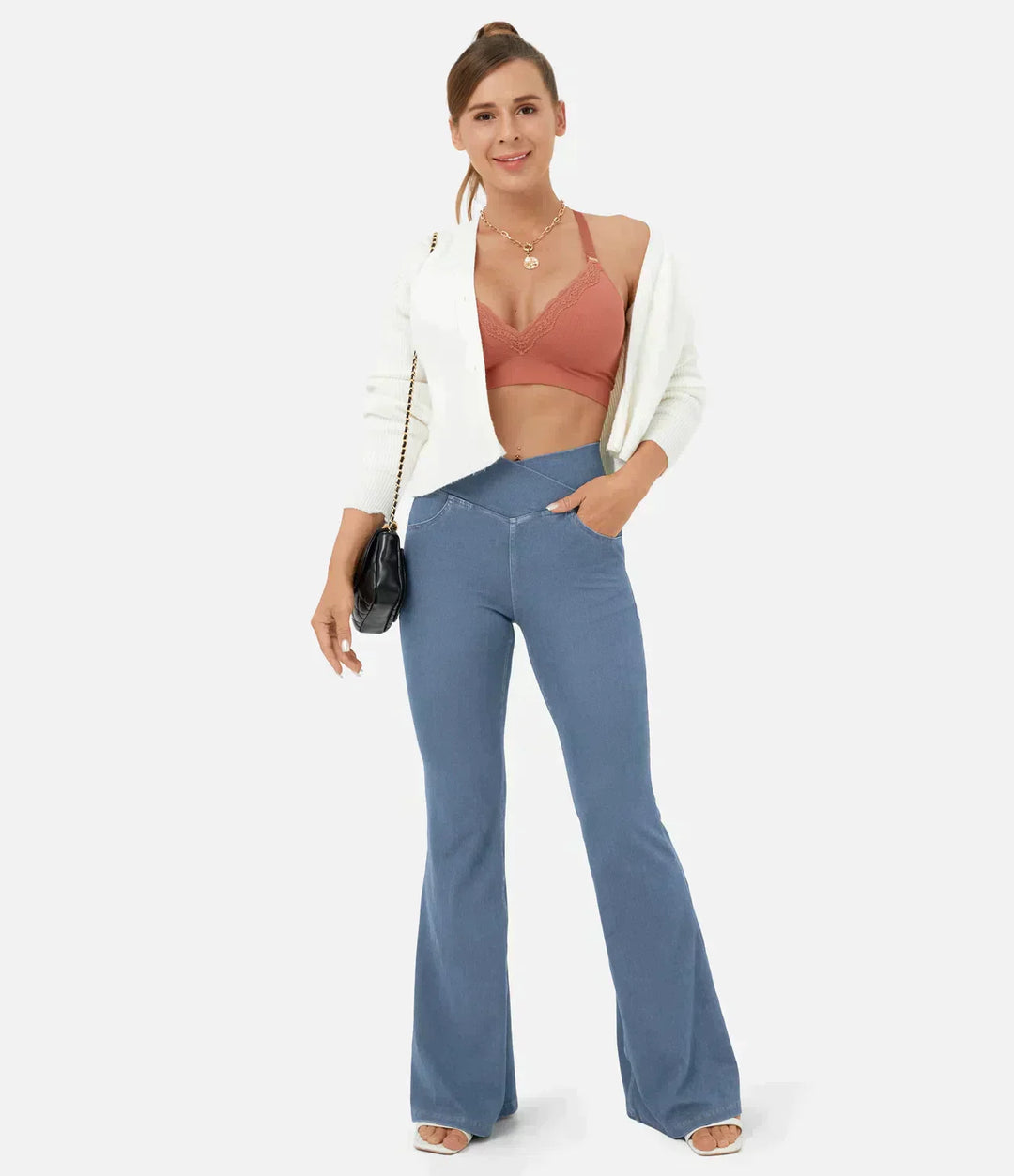 Stylish Bootcut Jeans for Women - Rosa-Blue-S-Nora Luxe