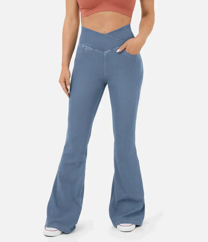 Stylish Bootcut Jeans for Women - Rosa-Blue-S-Nora Luxe
