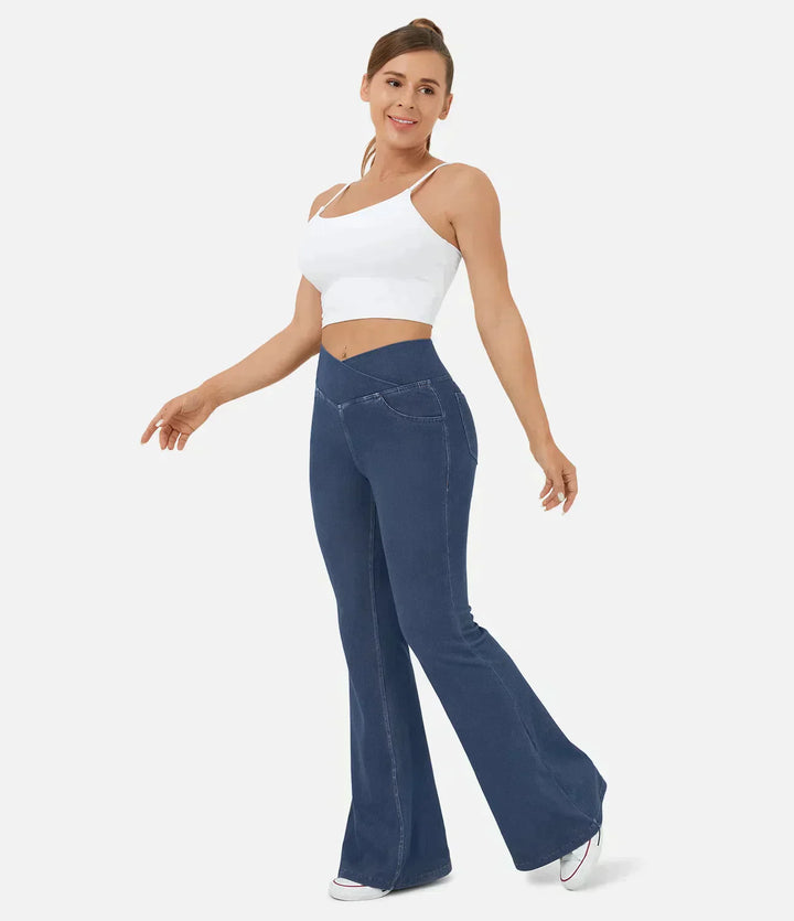 Stylish Bootcut Jeans for Women - Rosa-Blue-S-Nora Luxe