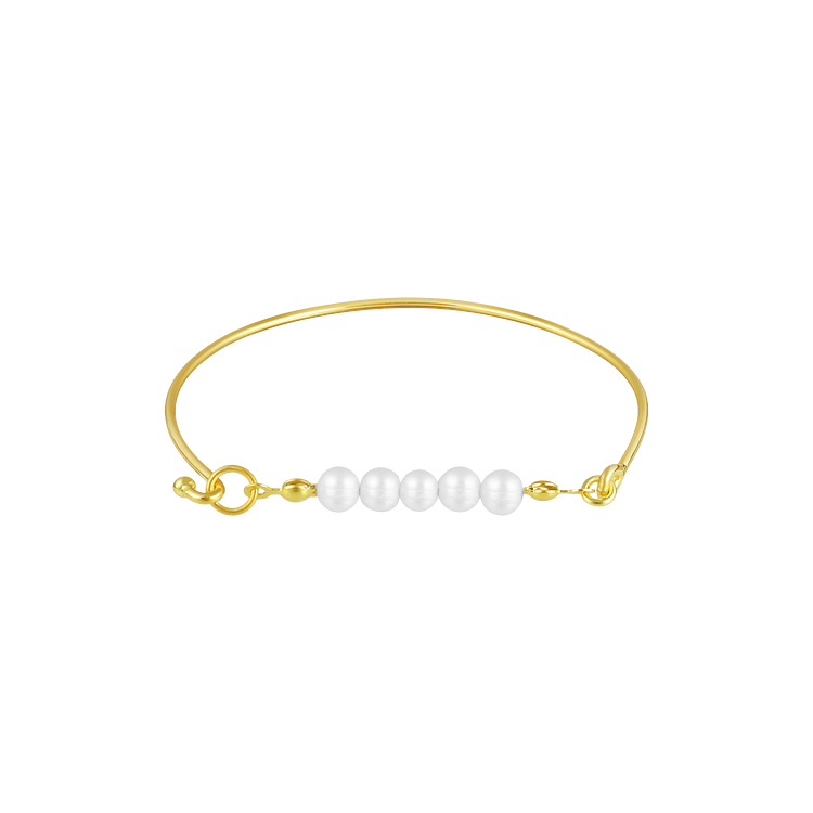 Stylish Bracelet with Delicate Pearls - Selina-Gold-Nora Luxe