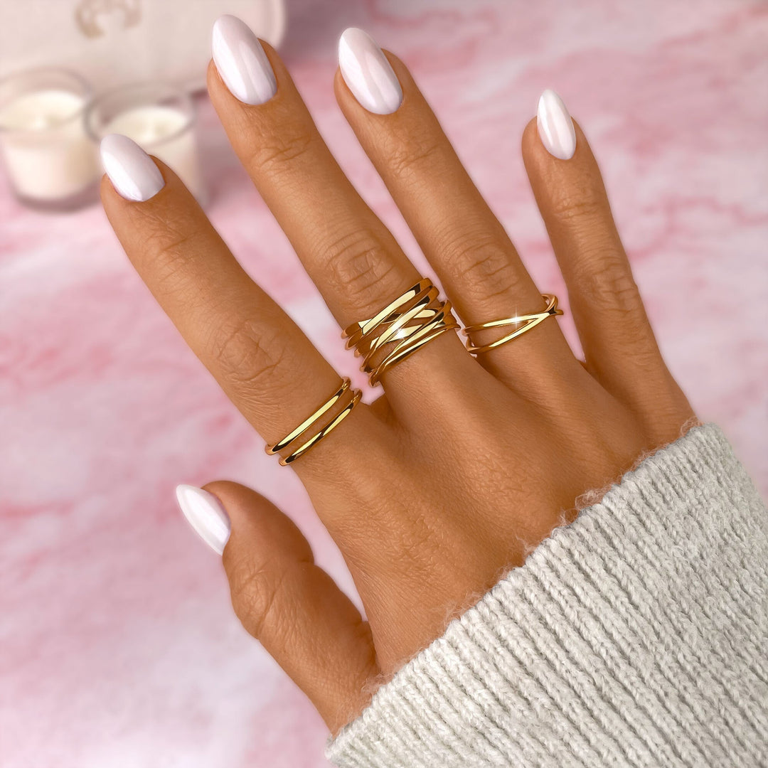 Stylish Branched Ring - Nora-Gold-Nora Luxe