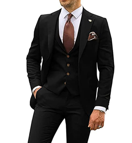 Stylish Business Outfit for Men (Jacket + Trousers) - Victor-Dark Blue-XS-Nora Luxe