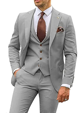 Stylish Business Outfit for Men (Jacket + Trousers) - Victor-Gray-XS-Nora Luxe
