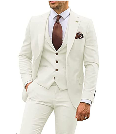 Stylish Business Outfit for Men (Jacket + Trousers) - Victor-White-XS-Nora Luxe