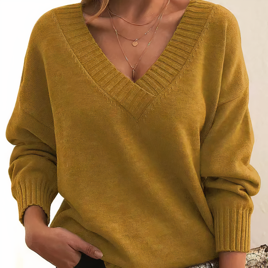 Stylish Cashmere Ladies Sweater - Isabella-Gold-S-Nora Luxe