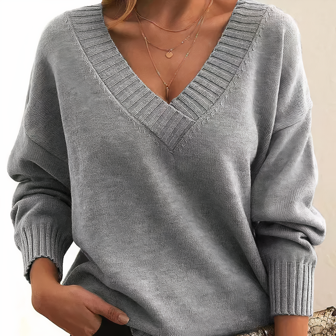 Stylish Cashmere Ladies Sweater - Isabella-Gray-S-Nora Luxe