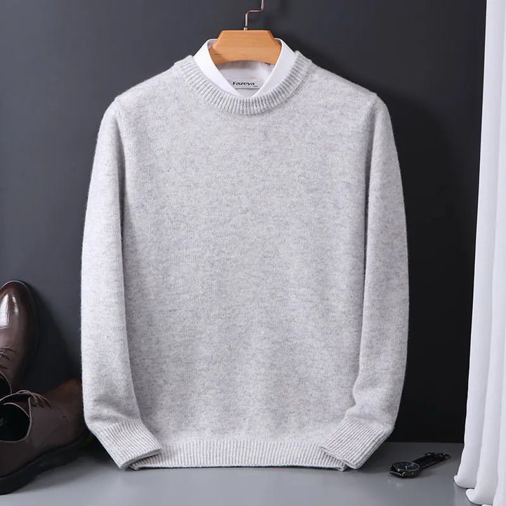 Stylish Cashmere Men's Sweater - Theo-Black-M-Nora Luxe