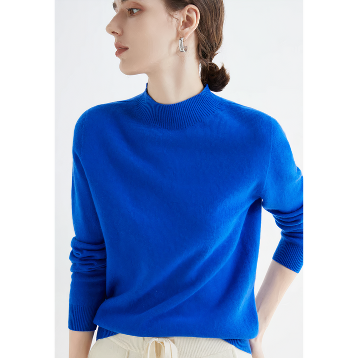 Stylish Cashmere Sweater - Marlena-Blue-S-Nora Luxe