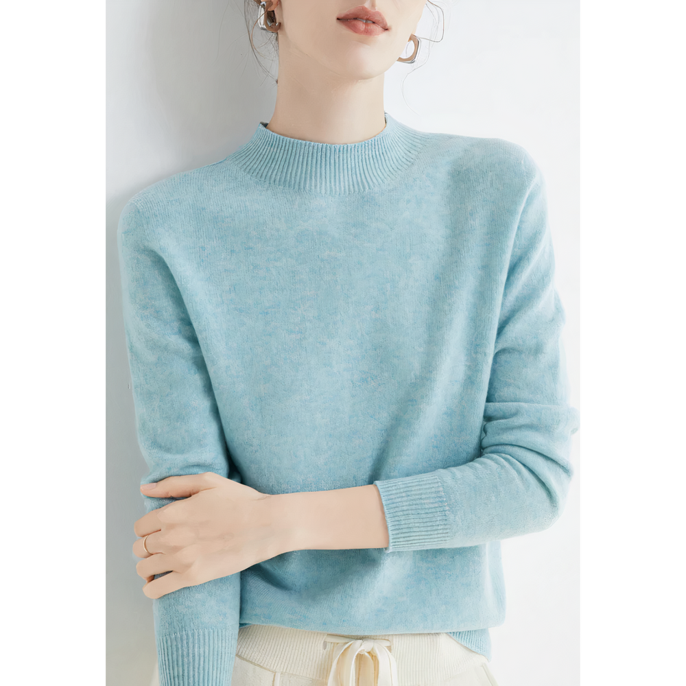 Stylish Cashmere Sweater - Marlena-Heavenly blue-S-Nora Luxe