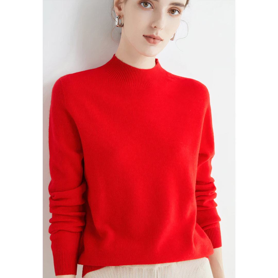 Stylish Cashmere Sweater - Marlena-Red-S-Nora Luxe