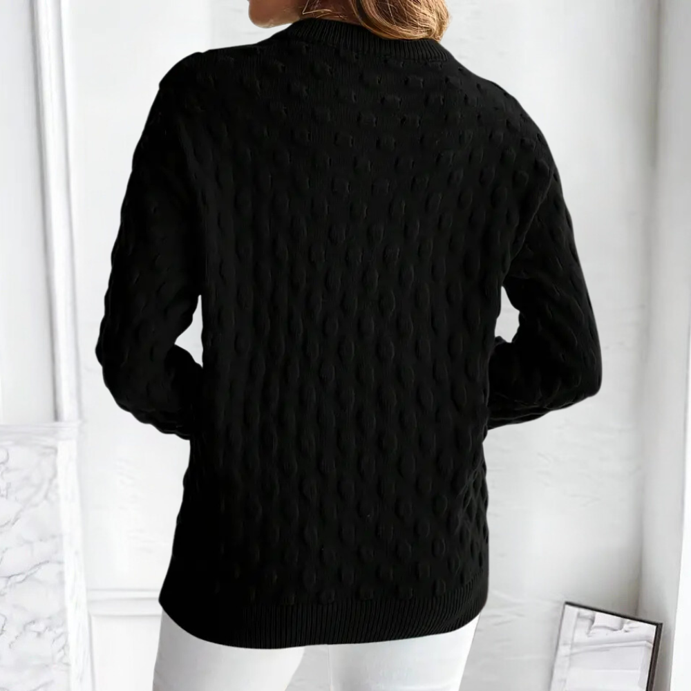 Stylish Cashmere Women's Sweater - Noa-Black-XS-Nora Luxe