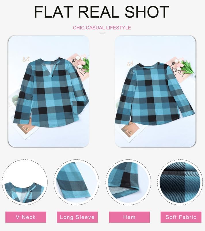 Stylish Casual Checked Ladies' Blouse - Lara-Black-S-Nora Luxe