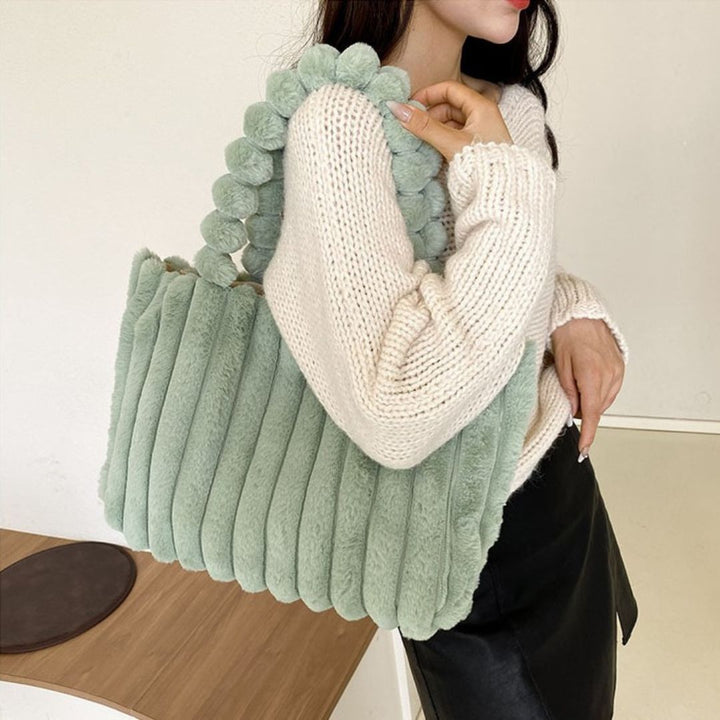 Stylish Chunky Shoulder Bag - Evi-Khaki-Nora Luxe