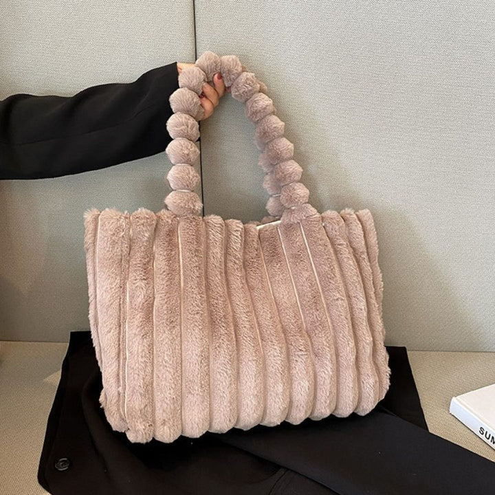 Stylish Chunky Shoulder Bag - Evi-Khaki-Nora Luxe